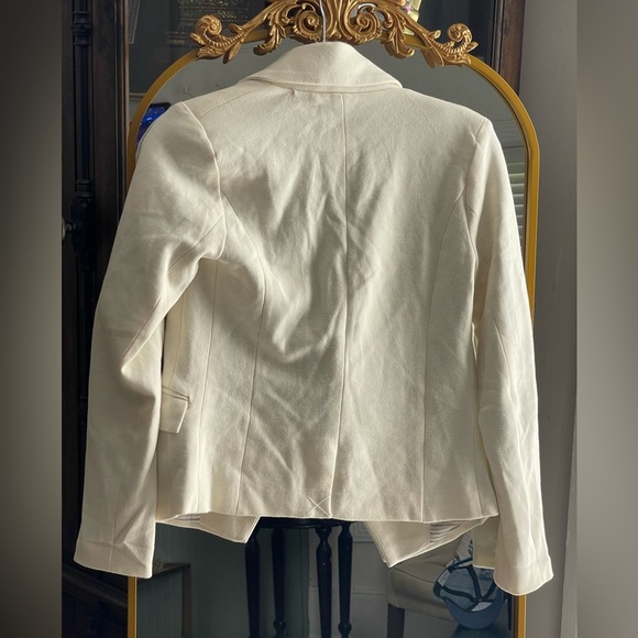 Anthropologie x bishop + young Fontaine Double-Breasted Knit Blazer in Ivory - Picture 14 of 15